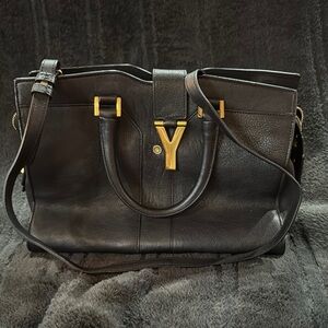 Yves Saint Laurent Black Leather Handbag